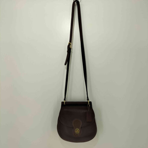 コーチ COACH OLD 80S USA製 ターンロック レザーショルダーバッグ レディース