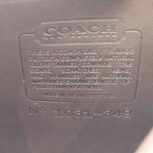 コーチ COACH OLD 80S USA製 ターンロック レザーショルダーバッグ レディース