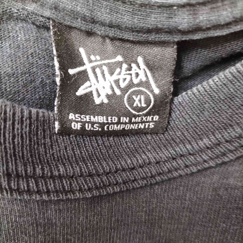 ステューシー Stussy 00S 黒タグ スカルウィング ナンバーワン 両面 プリント L/S Tシャツ メンズ import:XL