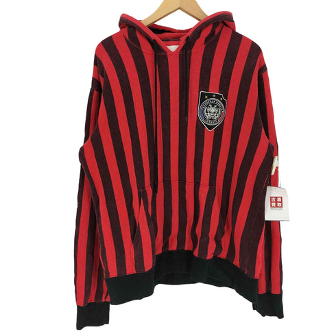 スワッガーバイエスダブリュージー SWAGGER by SWG SUBURBAN REBELS ロゴ ワッペン ストライプ プルオーバー パーカー メンズ X