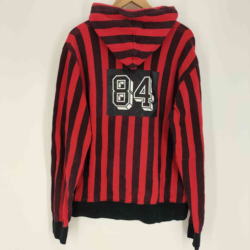 スワッガーバイエスダブリュージー SWAGGER by SWG SUBURBAN REBELS ロゴ ワッペン ストライプ プルオーバー パーカー メンズ X