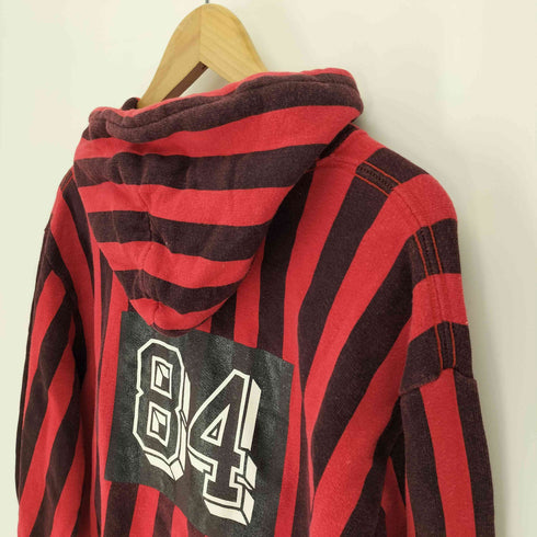 スワッガーバイエスダブリュージー SWAGGER by SWG SUBURBAN REBELS ロゴ ワッペン ストライプ プルオーバー パーカー メンズ X