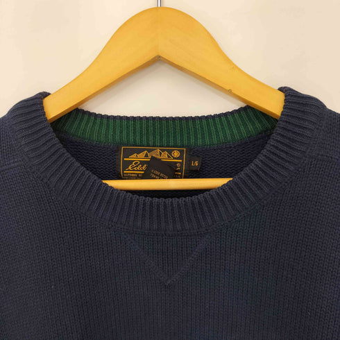 エディーバウアー Eddie Bauer 80S~90S 黒タグ ハイゲージコットンニット メンズ import:L