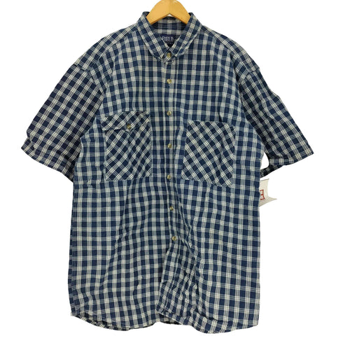 FIELD COUNTRY タータンチェック アシンメトリー ポケット S/S シャツ メンズ import:L