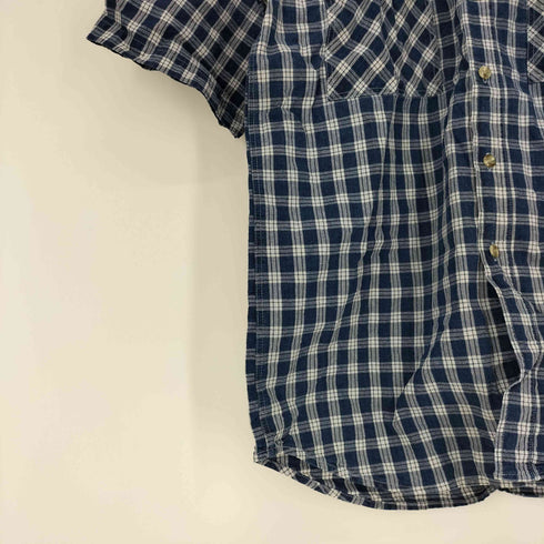 FIELD COUNTRY タータンチェック アシンメトリー ポケット S/S シャツ メンズ import:L