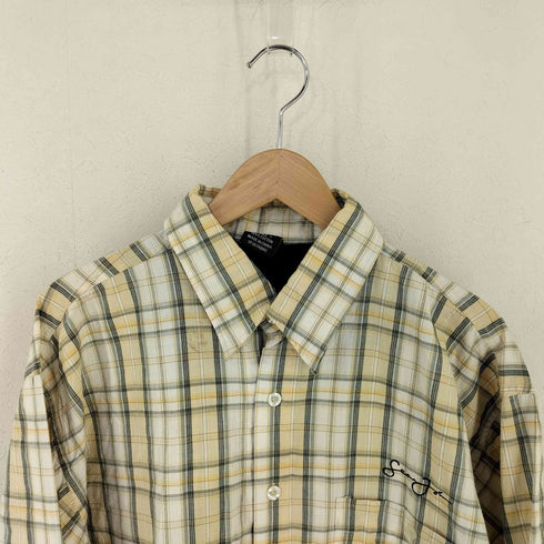 ショーンジョン Sean john ロゴ刺繍 コットンチェックシャツ メンズ XLT