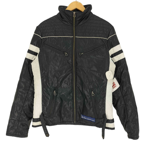 インディアンモーターサイクル INDIAN MOTORCYCLE INDIAN バックワッペン バイカー サイドライン ベルト 中綿 ジャケット レーシング ジャケット メンズ import:L