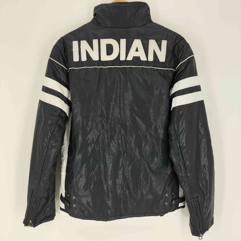 インディアンモーターサイクル INDIAN MOTORCYCLE INDIAN バックワッペン バイカー サイドライン ベルト 中綿 ジャケット レーシング ジャケット メンズ import:L