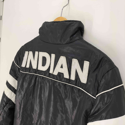 インディアンモーターサイクル INDIAN MOTORCYCLE INDIAN バックワッペン バイカー サイドライン ベルト 中綿 ジャケット レーシング ジャケット メンズ import:L