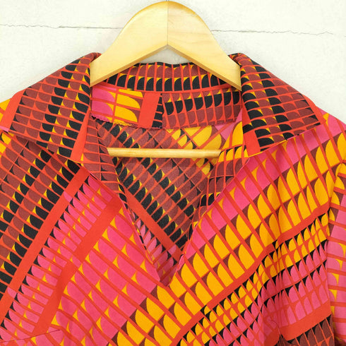 プリーツプリーズイッセイミヤケ PLEATS PLEASE ISSEY MIYAKE ジオメトリックパターン シャツ ワンピース レディース 3