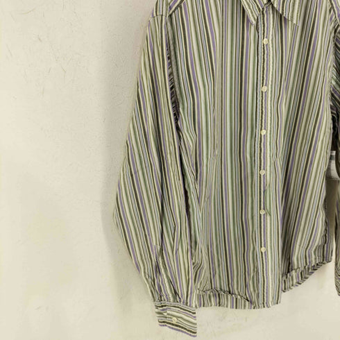 ギャップ Gap MADE IN INDIA ストライプ コットン シャツ メンズ import:M