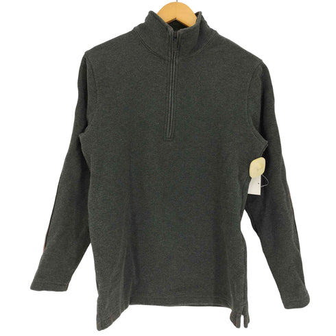 エディーバウアー Eddie Bauer アーム ライン ハーフジップ 鹿の子 スウェット メンズ import:XS