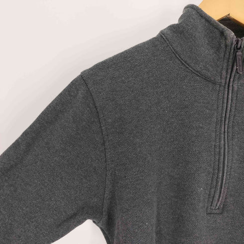 エディーバウアー Eddie Bauer アーム ライン ハーフジップ 鹿の子 スウェット メンズ import:XS