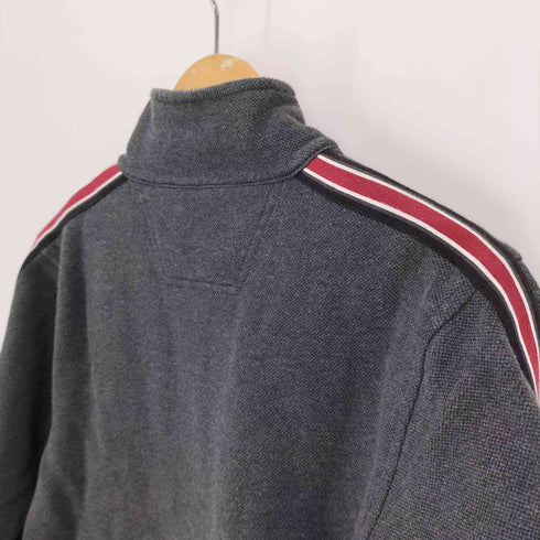 エディーバウアー Eddie Bauer アーム ライン ハーフジップ 鹿の子 スウェット メンズ import:XS