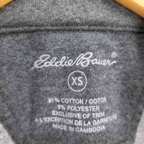 エディーバウアー Eddie Bauer アーム ライン ハーフジップ 鹿の子 スウェット メンズ import:XS