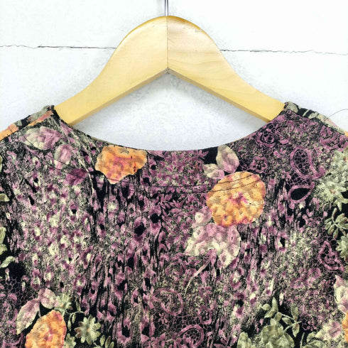 ヴィヴィアンタム VIVIENNE TAM 10年製 フラワーエンブロイダリー クルーネック メッシュトップス レディース 0