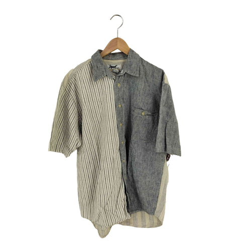 IMPACT クレイジーパターン コットンリネン S/S シャツ メンズ import:L