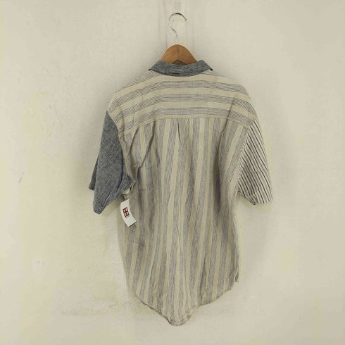 IMPACT クレイジーパターン コットンリネン S/S シャツ メンズ import:L