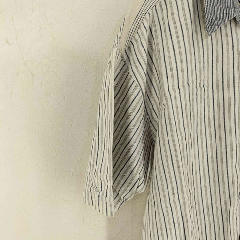 IMPACT クレイジーパターン コットンリネン S/S シャツ メンズ import:L