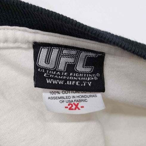 UFC フロントプリント S/S リンガーTシャツ メンズ 2X