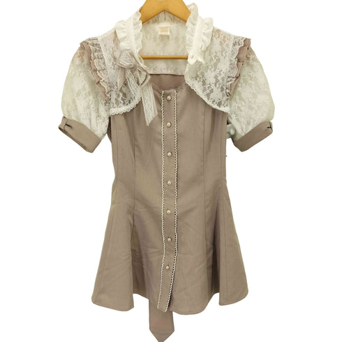 シークレットハニーバイハニーバンチ Secret Honey by Honey Bunch 袖レース&ボレロ 半袖セットアップ レディース 2