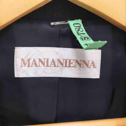 MANIANIENNA ウール 丸襟 金ボタン ダブルトレンチコート レディース JPN:M