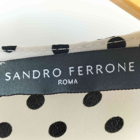 sandro ferrone イタリア製 切替ドットワンピース レディース EUR:42