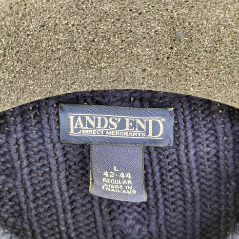 ランズエンド LANDS END コットンカシミヤ クルーネックニット メンズ import:L