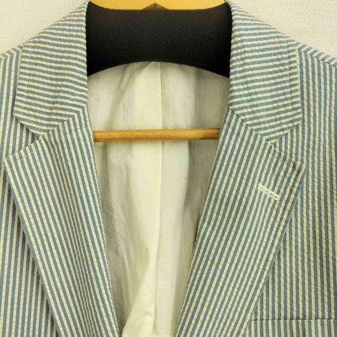 ポロバイラルフローレン Polo by RALPH LAUREN シアサッカー ストライプ テーラードジャケット メンズ 42R