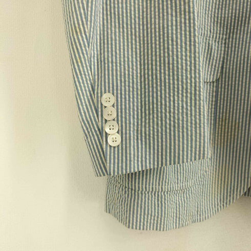 ポロバイラルフローレン Polo by RALPH LAUREN シアサッカー ストライプ テーラードジャケット メンズ 42R