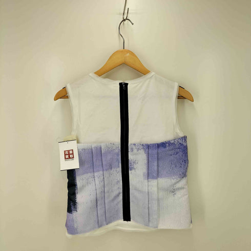 ランバンオンブルー LANVIN en Bleu マルチカラーリボン ドッキング ノースリーブトップス レディース EUR:38