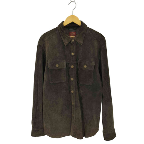 エディーバウアー Eddie Bauer 90S-00S SEATLE SUEDE スウェードシャツ メンズ JPN:M