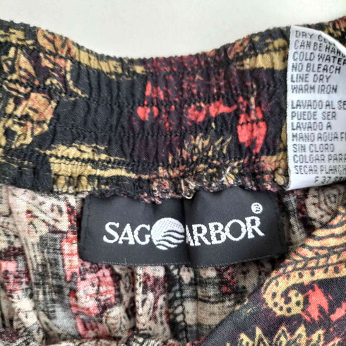 サグハーバー SAG HARBOR 総柄 レーヨンショーツ メンズ