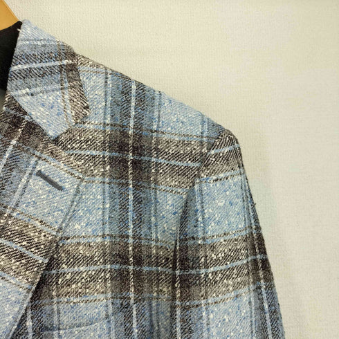 ミラショーン mila schon 24SS Ferla社 リネン混 サマーツイード ファンシーチェック 2B テーラードジャケット メンズ