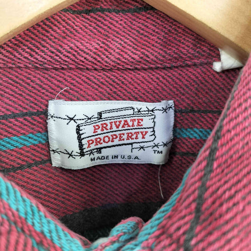 PRIVATE PROPERTY USA製 ストライプコットンネルシャツ メンズ import:L