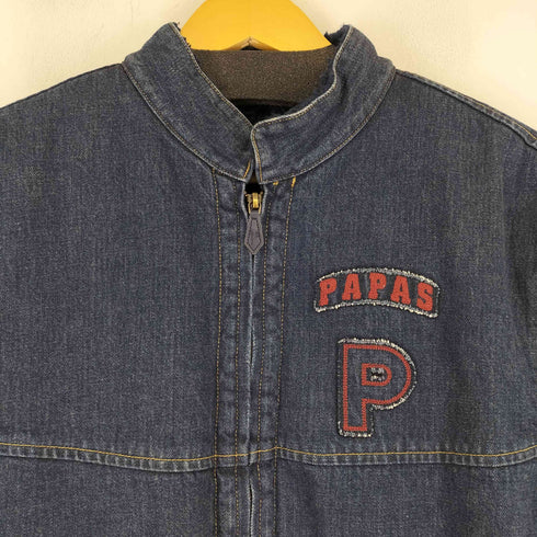 パパス papas 裏ボア Pパッチ デニムブルゾン メンズ JPN:L