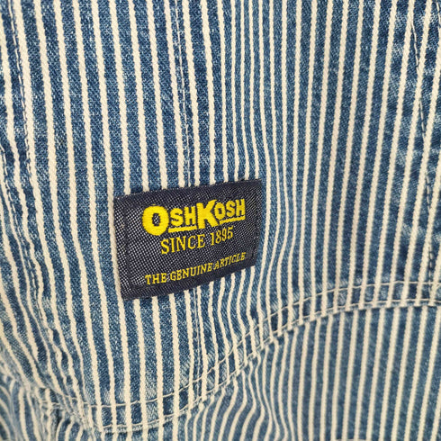 オシュコシュ OSHKOSH USA製 42TALON VESTBAK ヒッコリー オーバーオール メンズ 40×32
