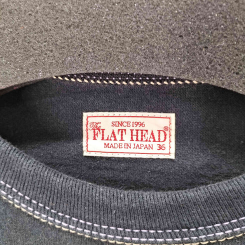 ザフラットヘッド the flat head 3本針の1本外し Tシャツ メンズ US:36