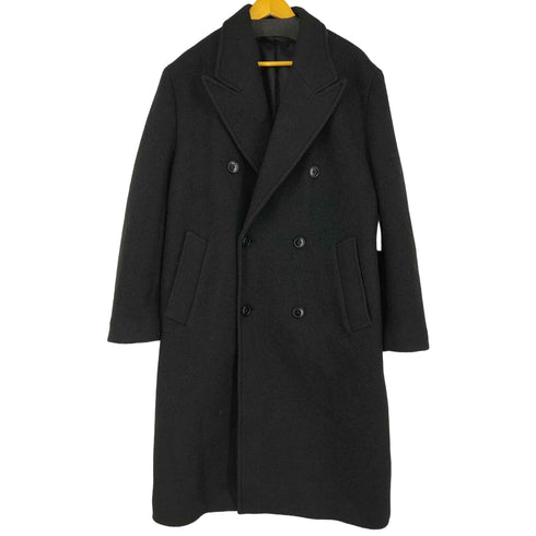 ザラ ZARA ブークレ織りウールコート メンズ US L