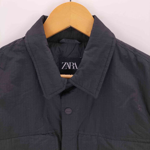 ザラ ZARA dnwr 中綿リップストップシャツジャケット メンズ import:M