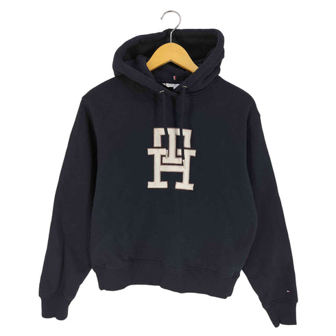 トミーヒルフィガー TOMMY HILFIGER ロゴパッチ クロップドパーカー レディース import:XS