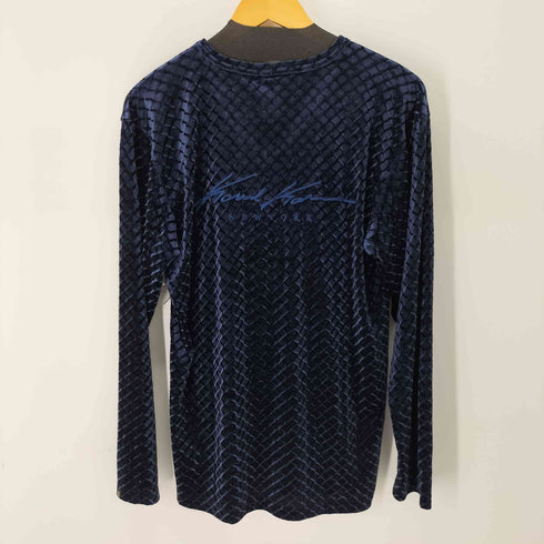 カールカナイ Karl Kani フロント刺繍 L/S ベロアVネックトップス メンズ import:L