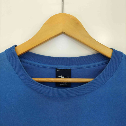 ステューシー Stussy OLD 90s USA製 紺タグ ガールプリント 4大都市 クルーネックTシャツ メンズ import:XL
