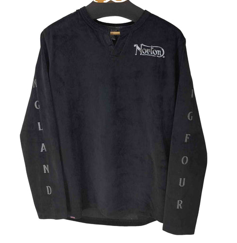 ノートン NORTON 刺繍デザイン L/S Vネックトップス メンズ import:L