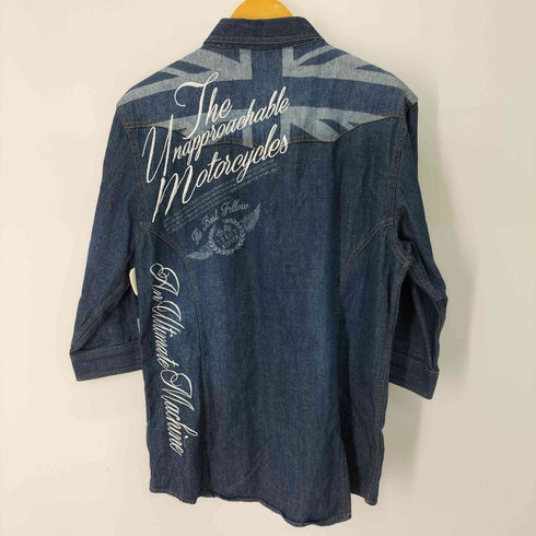 ノートン NORTON 刺繍デザイン L/S デニムシャツ メンズ import:L