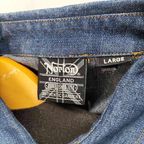 ノートン NORTON 刺繍デザイン L/S デニムシャツ メンズ import:L