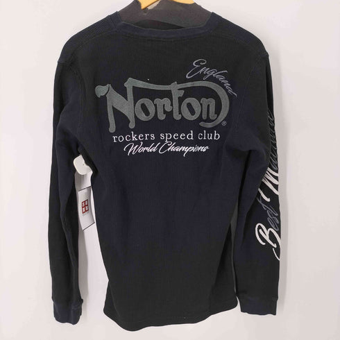 ノートン NORTON 刺繍デザイン L/S ワッフルTシャツ メンズ import:L