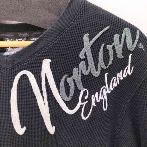 ノートン NORTON 刺繍デザイン L/S ワッフルTシャツ メンズ import:L