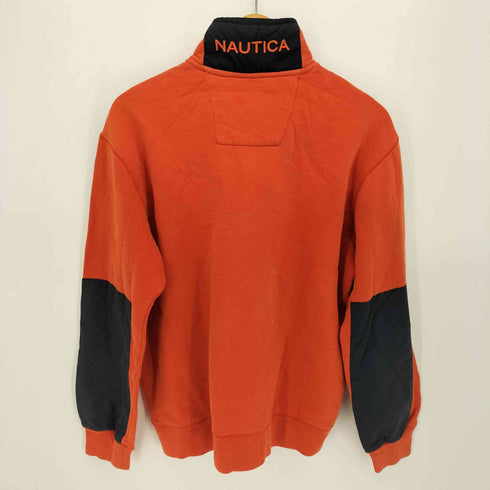 ノーティカ NAUTICA ロゴ刺繍 ハーフジップ スウェット トレーナー メンズ import:M