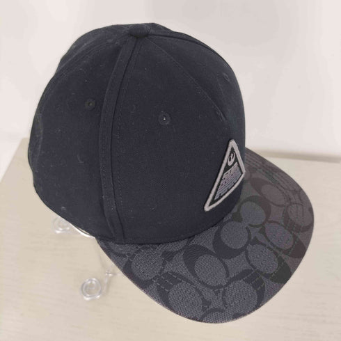 コーチ COACH Flat Brim Hat フラットブリム ハット ロゴパッチ バイザーシグネチャー キャップ メンズ ONE SIZE